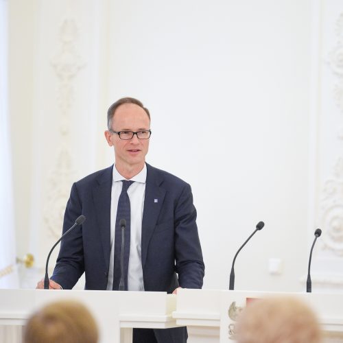 Šalies vadovė priėmė teisėjų priesaikas  © R. Dačkaus / Prezidentūros nuotr.
