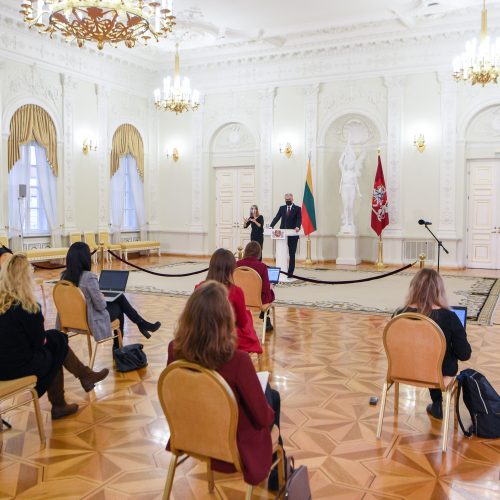 G. Nausėdos spaudos konferencija  © R. Dačkaus / Prezidentūros nuotr.