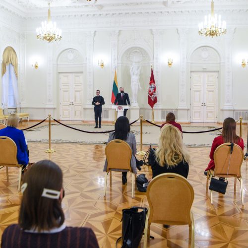 G. Nausėdos spaudos konferencija  © R. Dačkaus / Prezidentūros nuotr.