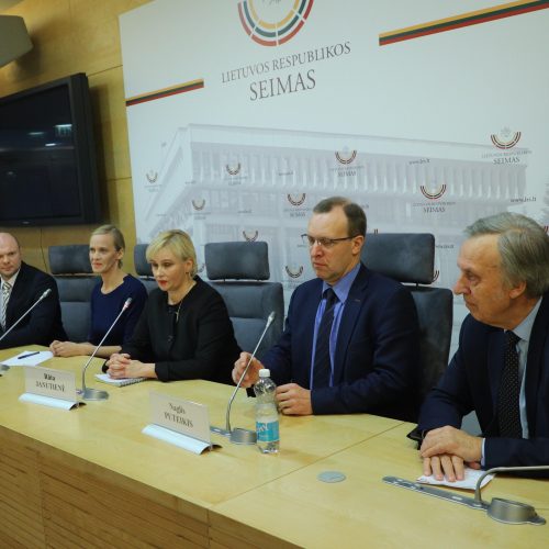 N. Puteikio spaudos konferencija  © D. Labučio / ELTOS, P. Peleckio / Fotobanko nuotr.