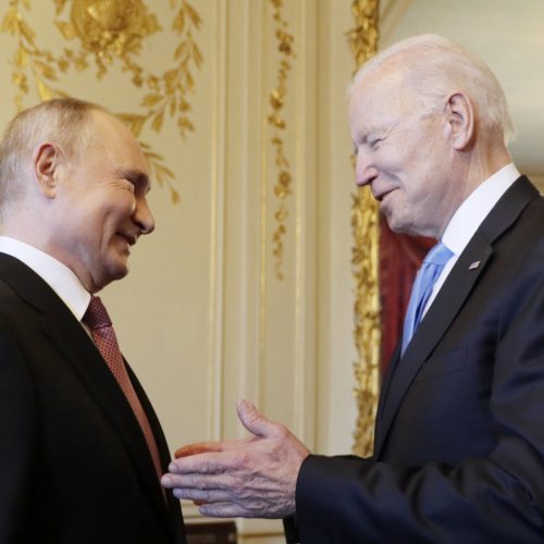 J. Bideno ir V. Putino susitikimas Ženevoje  © Scanpix nuotr.