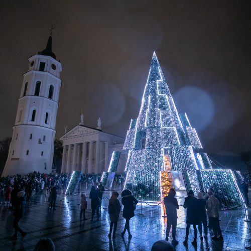 2020 m. Vilniaus Kalėdų eglės įžiebimas  © P. Peleckio / Fotobanko, S. Žiūros nuotr.