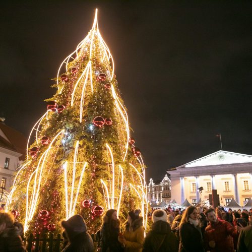 Sostinėje – Kalėdų traukinukas ir Rotušės aikštės eglės įžiebimas  © S. Žiūros nuotr.