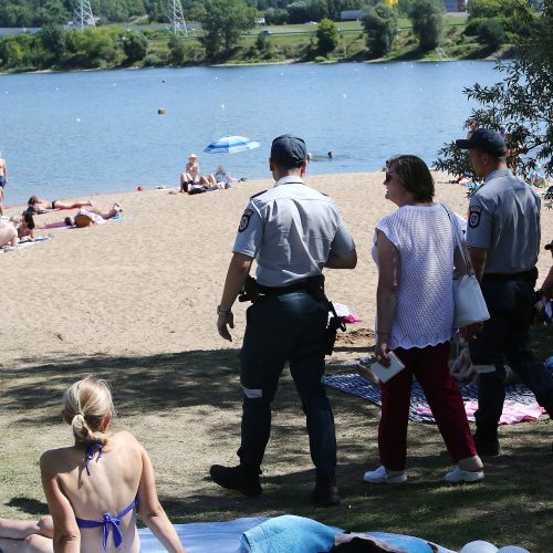 Policijos reidas prie Lampėdžio ežero  © Aliaus Koroliovo nuotr.