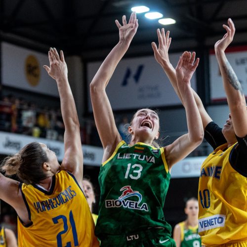 Europos moterų krepšinio čempionato atranka: Lietuva – Ukraina 81:62  © P. Peleckio/BNS nuotr.