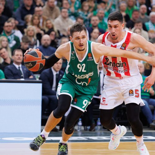 Eurolyga: Kauno „Žalgiris“ – Pirėjo „Olympiacos“ 72:74  © E. Ovčarenko / BNS nuotr.