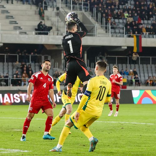 UEFA Tautų lygos rungtynės: Lietuva – Gibraltaras 1:0  © T.Biliūno/BNS nuotr.