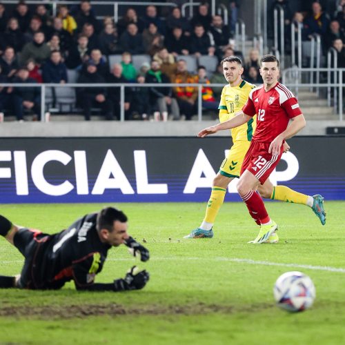 UEFA Tautų lygos rungtynės: Lietuva – Gibraltaras 1:0  © T.Biliūno/BNS nuotr.