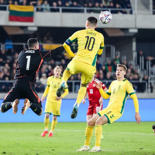 UEFA Tautų lygos rungtynės: Lietuva – Gibraltaras 1:0  © T.Biliūno/BNS nuotr.