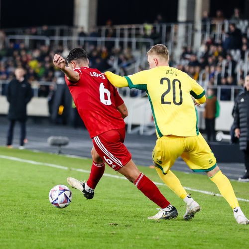 UEFA Tautų lygos rungtynės: Lietuva – Gibraltaras 1:0  © T.Biliūno/BNS nuotr.