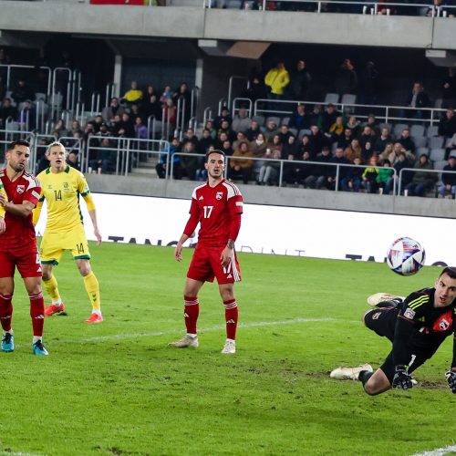 UEFA Tautų lygos rungtynės: Lietuva – Gibraltaras 1:0  © T.Biliūno/BNS nuotr.