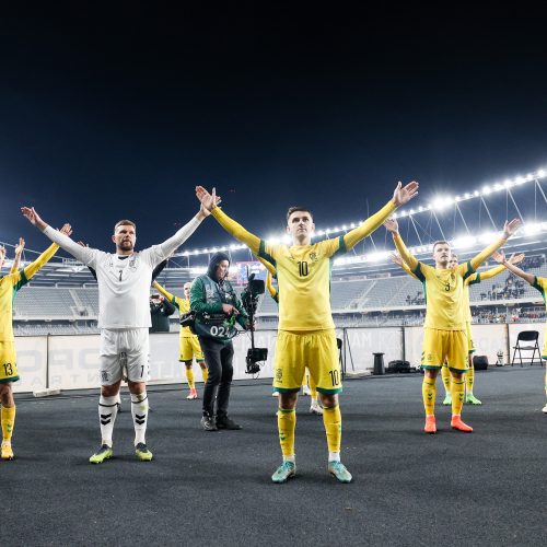 UEFA Tautų lygos rungtynės: Lietuva – Gibraltaras 1:0  © T.Biliūno/BNS nuotr.