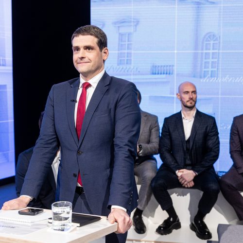 Pirmieji prezidento rinkimų kandidatų debatai  © P. Peleckio/BNS nuotr.