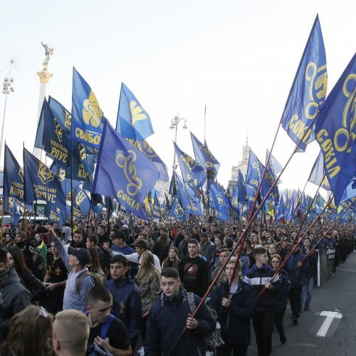 Nacionalistų eitynės Kijeve  © Scanpix nuotr.