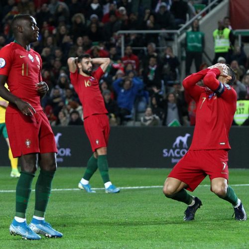 Europos futbolo čempionato atranka: Portugalija – Lietuva 6:0  © Scanpix nuotr.