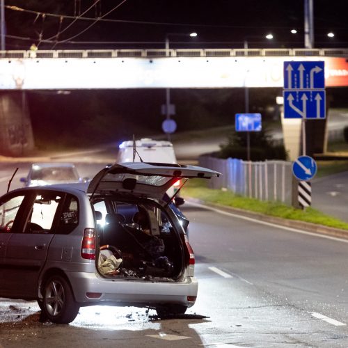 Avarija O. Milašiaus gatvėje Vilniuje  © Ž.Gedvilos/BNS nuotr.