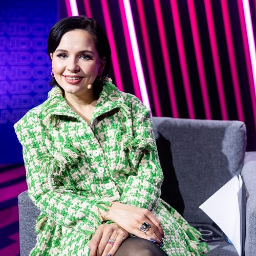 Nacionalinės „Eurovizijos“ atrankos „Pabandom iš naujo“ antrojo pusfinalio filmavimas  © Ž.Gedvilos/BNS nuotr.