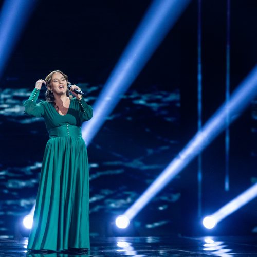 Nacionalinės „Eurovizijos“ atrankos „Pabandom iš naujo“ antrojo pusfinalio filmavimas  © Ž.Gedvilos/BNS nuotr.