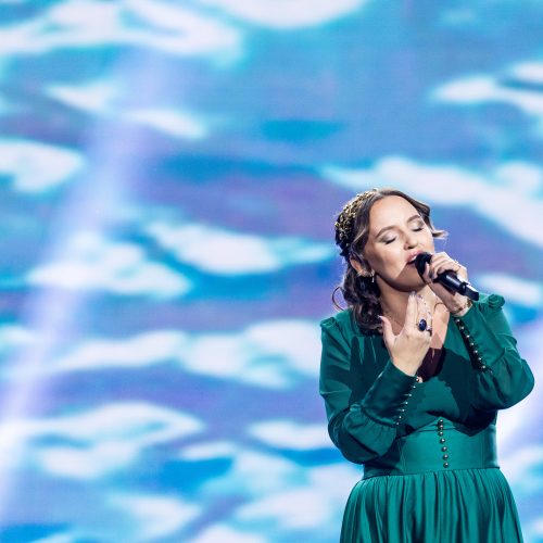 Nacionalinės „Eurovizijos“ atrankos „Pabandom iš naujo“ antrojo pusfinalio filmavimas  © Ž.Gedvilos/BNS nuotr.
