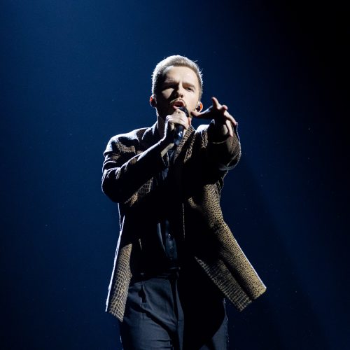 Nacionalinės „Eurovizijos“ atrankos „Pabandom iš naujo“ antrojo pusfinalio filmavimas  © Ž.Gedvilos/BNS nuotr.