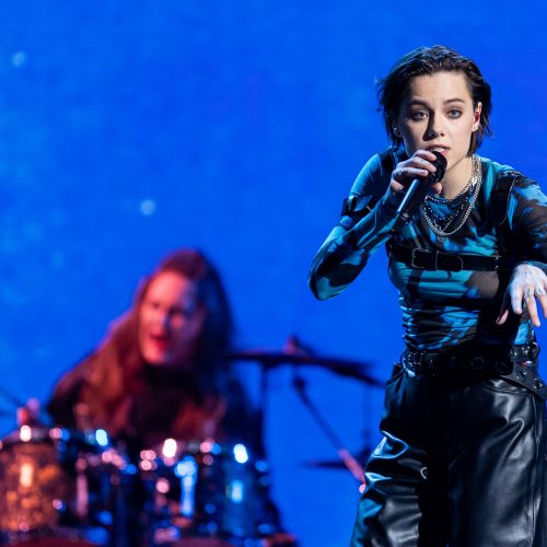Nacionalinės „Eurovizijos“ atrankos „Pabandom iš naujo“ antrojo pusfinalio filmavimas  © Ž.Gedvilos/BNS nuotr.