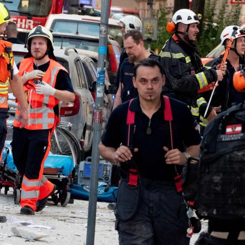 Dujų sprogimas Vienoje  © AP ir AFP nuotr.