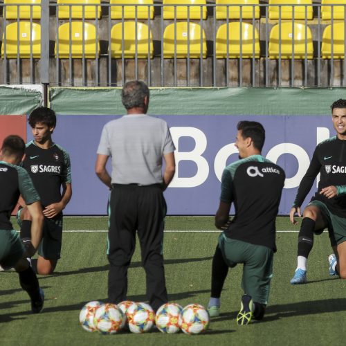 Portugalijos futbolo rinktinės treniruotė  © M. Morkevičiaus/ELTOS nuotr.