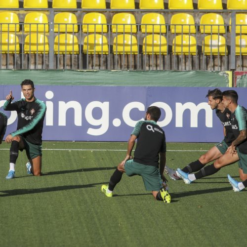 Portugalijos futbolo rinktinės treniruotė  © M. Morkevičiaus/ELTOS nuotr.