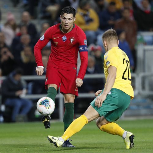 Europos futbolo čempionato atranka: Portugalija – Lietuva 6:0  © Scanpix nuotr.