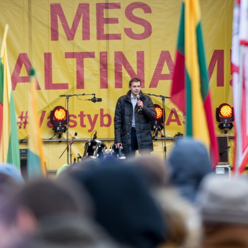 Protesto akcija „Mes kaltinam!“  © Vilmanto Raupelio nuotr.