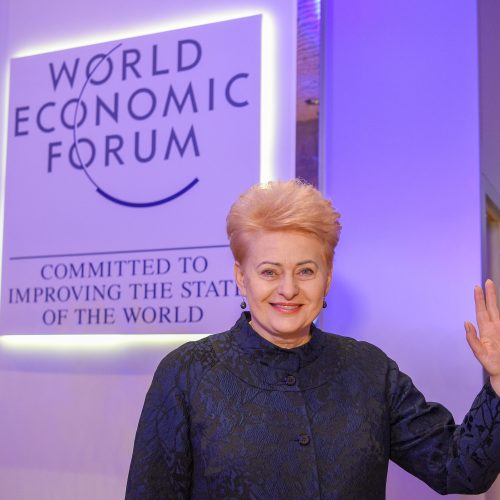 Prezidentė dalyvauja Pasaulio ekonomikos forume  © R. Dačkaus / Prezidentūros nuotr.
