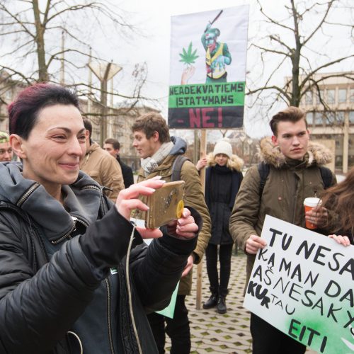 Akcija už kanapių dekriminalizavimą  © K. Vanago/BFL nuotr.