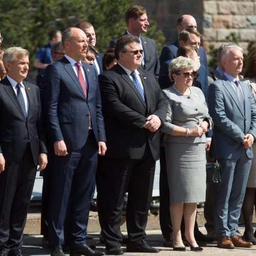 Iškilminga vėliavų pakėlimo ceremonija  © V. Skaraičio / BFL nuotr.