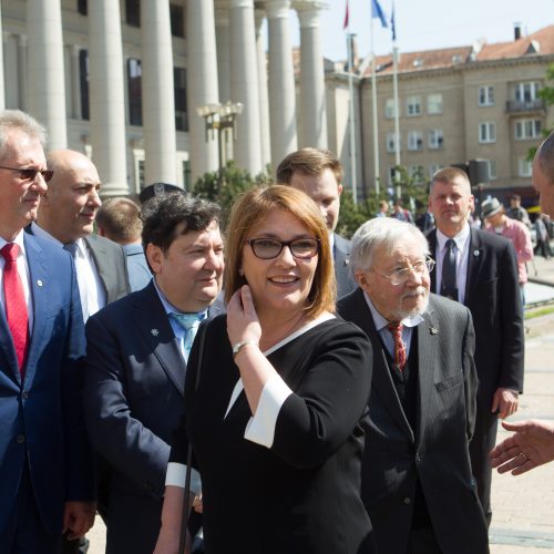 Iškilminga vėliavų pakėlimo ceremonija  © V. Skaraičio / BFL nuotr.