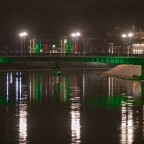 Vilnius pasipuošė Lietuvos šimtmečiui  © S.Žiūros,  Scanpix nuotr.