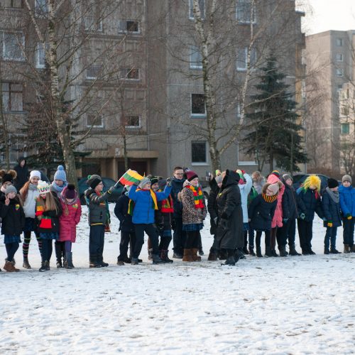 Gimnazistų sveikinimai Lietuvai  © Akvilės Snarskienės nuotr.