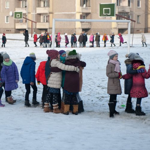 Gimnazistų sveikinimai Lietuvai  © Akvilės Snarskienės nuotr.