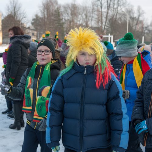 Gimnazistų sveikinimai Lietuvai  © Akvilės Snarskienės nuotr.