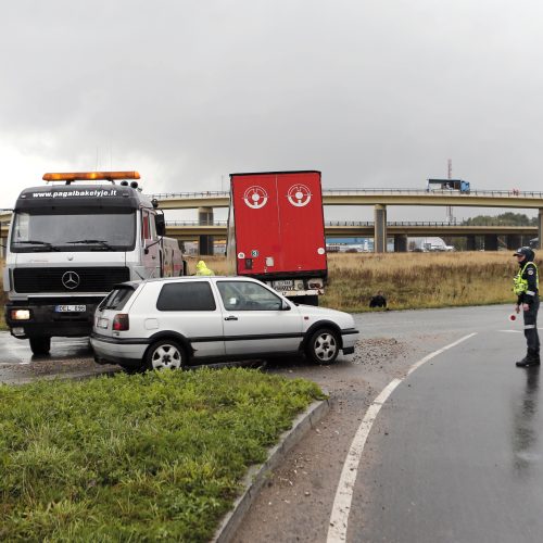 Avarija Jakų žiede  © Vytauto Petriko nuotr.