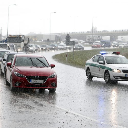 Avarija Jakų žiede  © Vytauto Petriko nuotr.