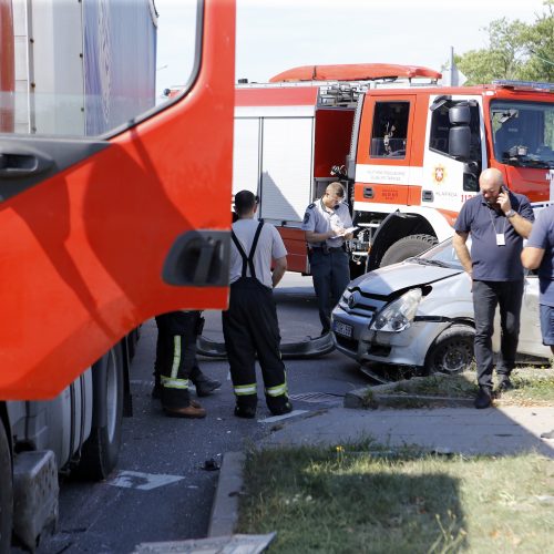 Avarija Šilutės ir Smiltelės gatvių sankryžoje  © Vytauto Petriko nuotr.