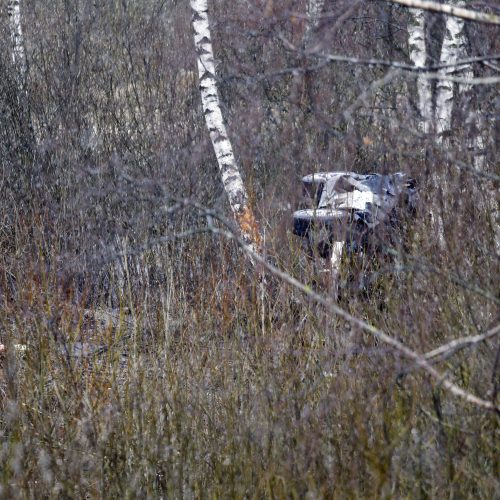 BMW avarija Kairių kelyje  © Vytauto Petriko nuotr.