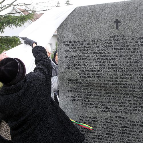 Memorialo žuvusiems karininkams atidengimas  © Evaldo Šemioto nuotr.