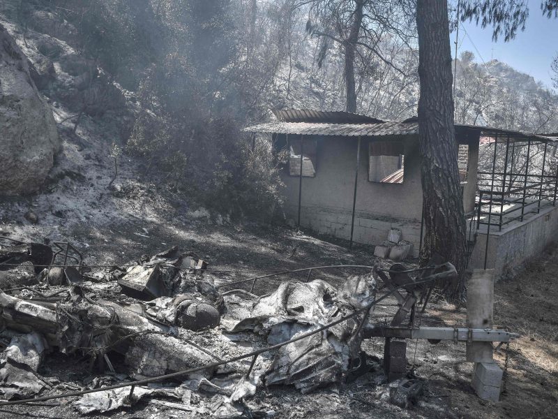 Graikijoje siaučiant miškų gaisrui evakuoti keli kaimai