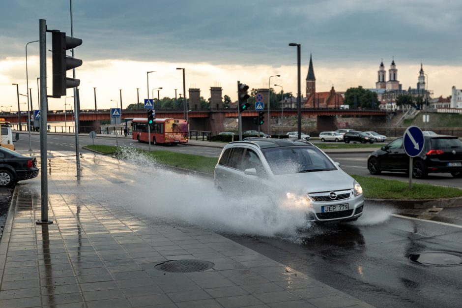 Netoli Vytauto Didžiojo tilto – nekasdienis vaizdas