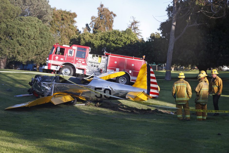 Holivudo žvaigždė H. Fordas sužeistas per lėktuvo avariją 