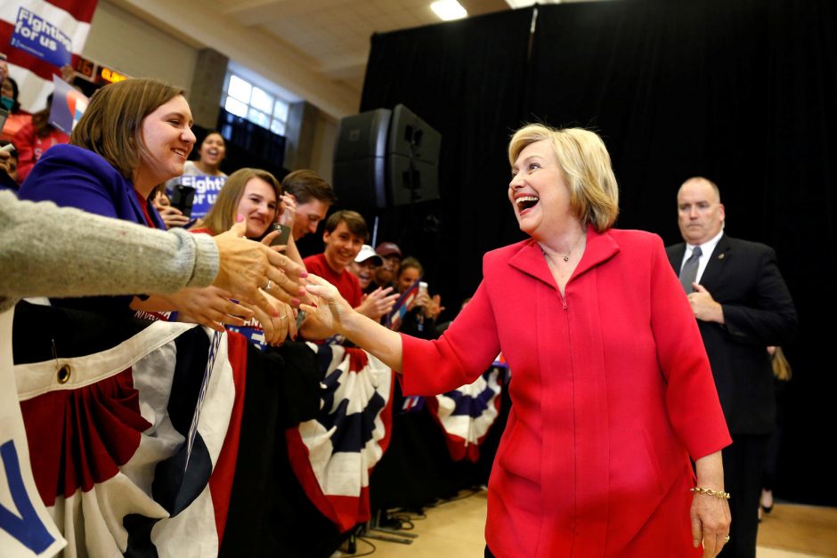 Kentukyje H. Clinton viliojo darbininkus rinkėjus ir peikė D. Trumpą