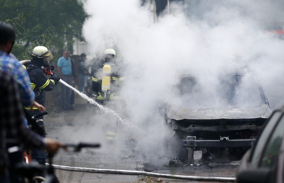 Prieš G-20 viršūnių susitikimą Hamburge įsiplieskė audringi protestai