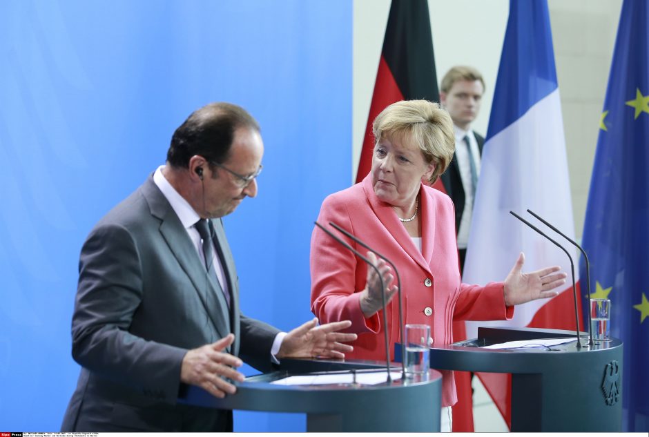 A. Merkel ir F. Hollande į EP kreipsis su bendra kalba