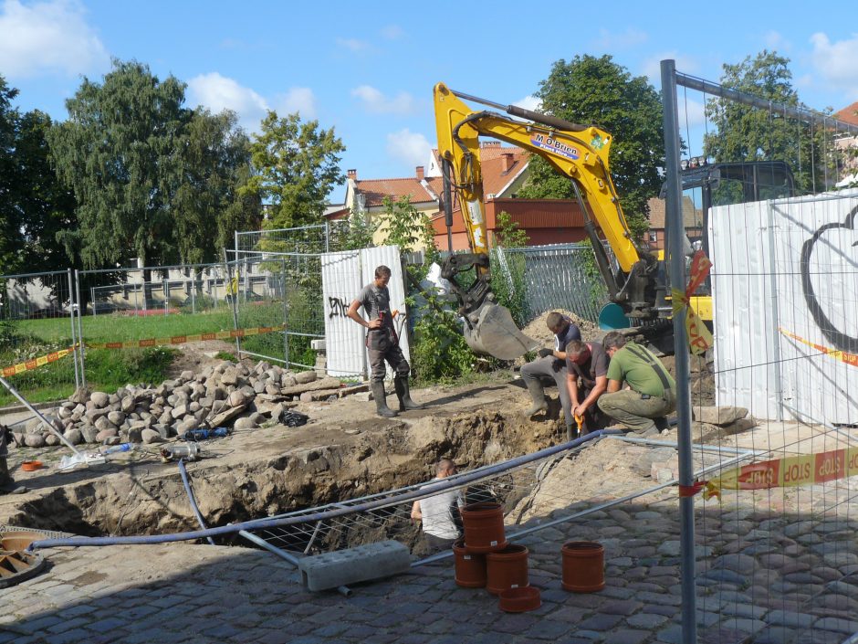 Klaipėdos senamiestyje dėl požeminių darbų ribos eismą